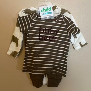 Matching set (1) T shirt  (1) onesie (1) pant